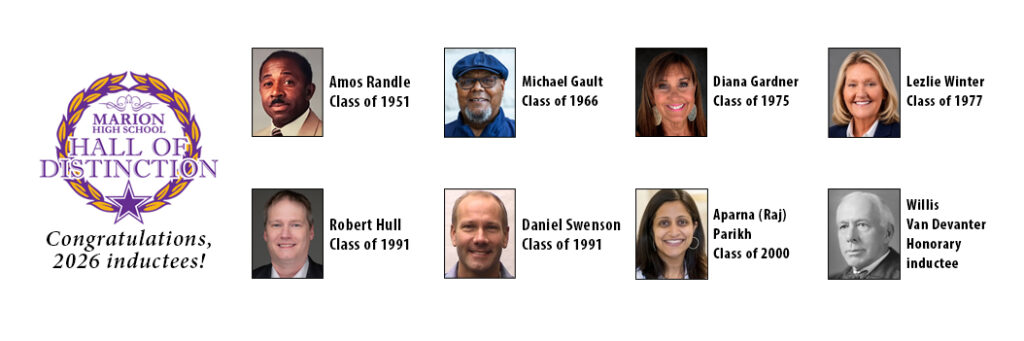 promo graphic - MHS Hall of Distinction 2026 inductees
